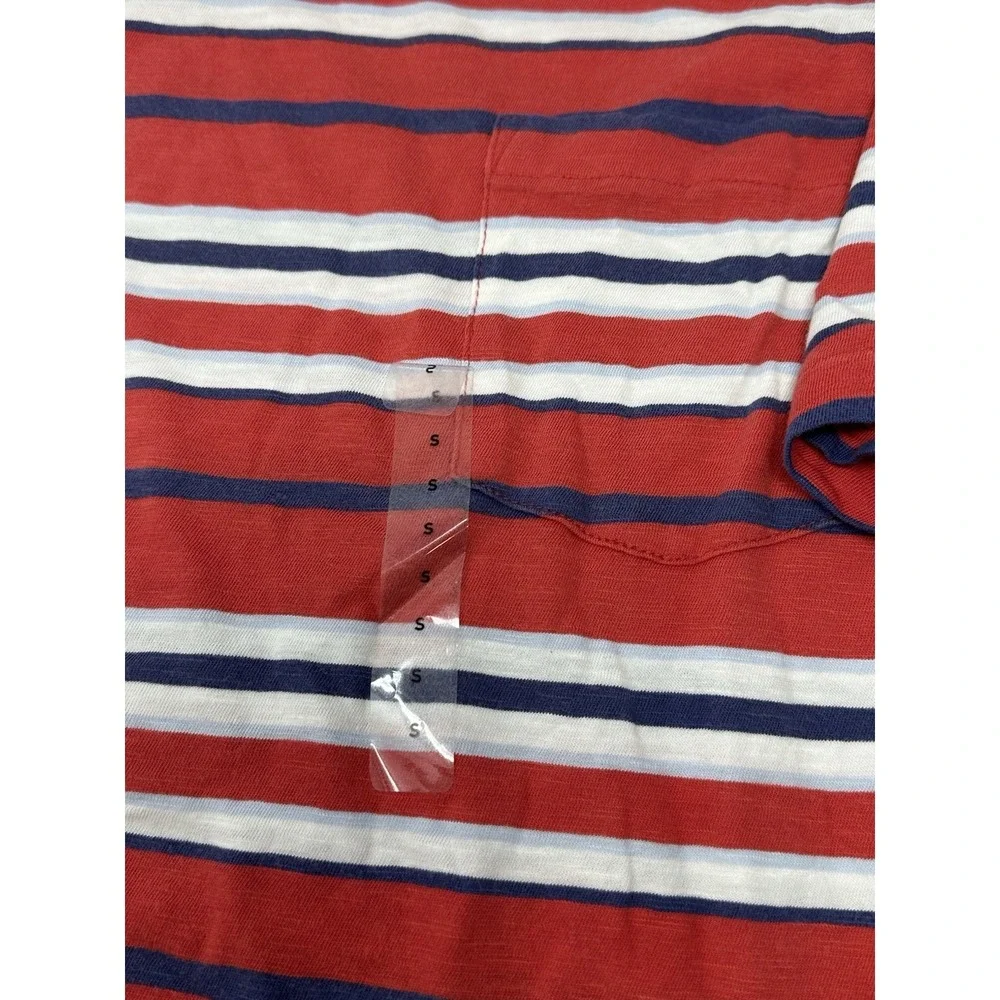 NEW Polo Ralph Lauren Short Sleeve Tee T-Shirt Sm Classic Fit Red Stripe $75 Y5